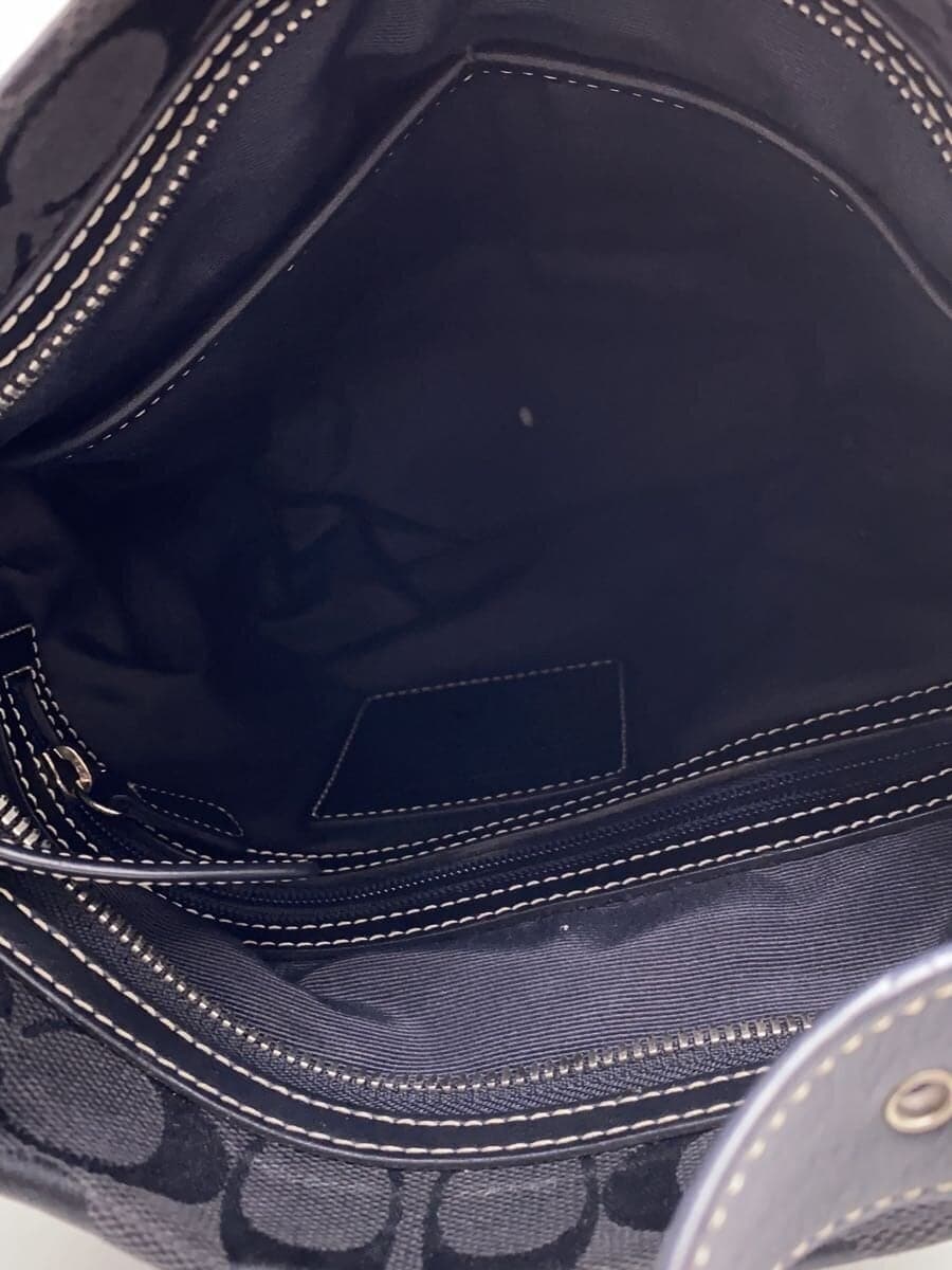 COACH Shoulder Bag Canvas Black Monogram 5
