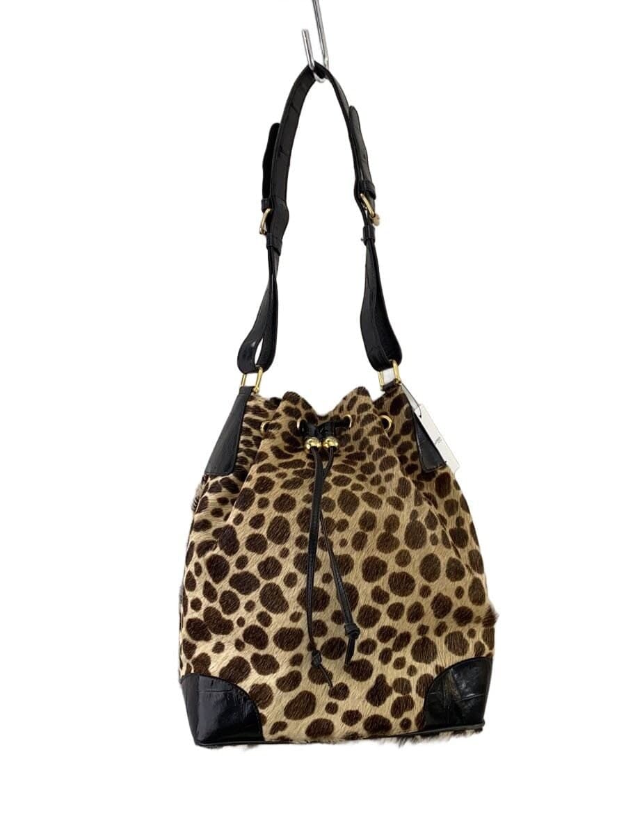 Other brand ZAGLIANI Shoulder bag Haircalf BEG Animal