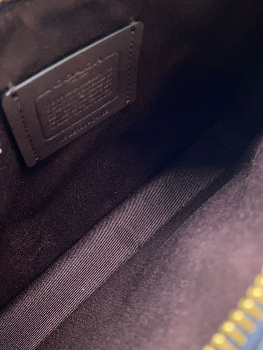 COACH Shoulder Bag Canvas BLU C4162 6