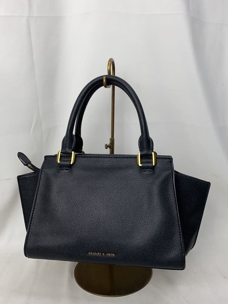 CHARLES&KEITH Handbag Faux Leather BLK Solid 3