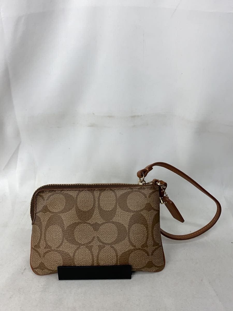 COACH Corner Zip Wristlet _Signature_Beige PVC BEG All Over Pattern 3
