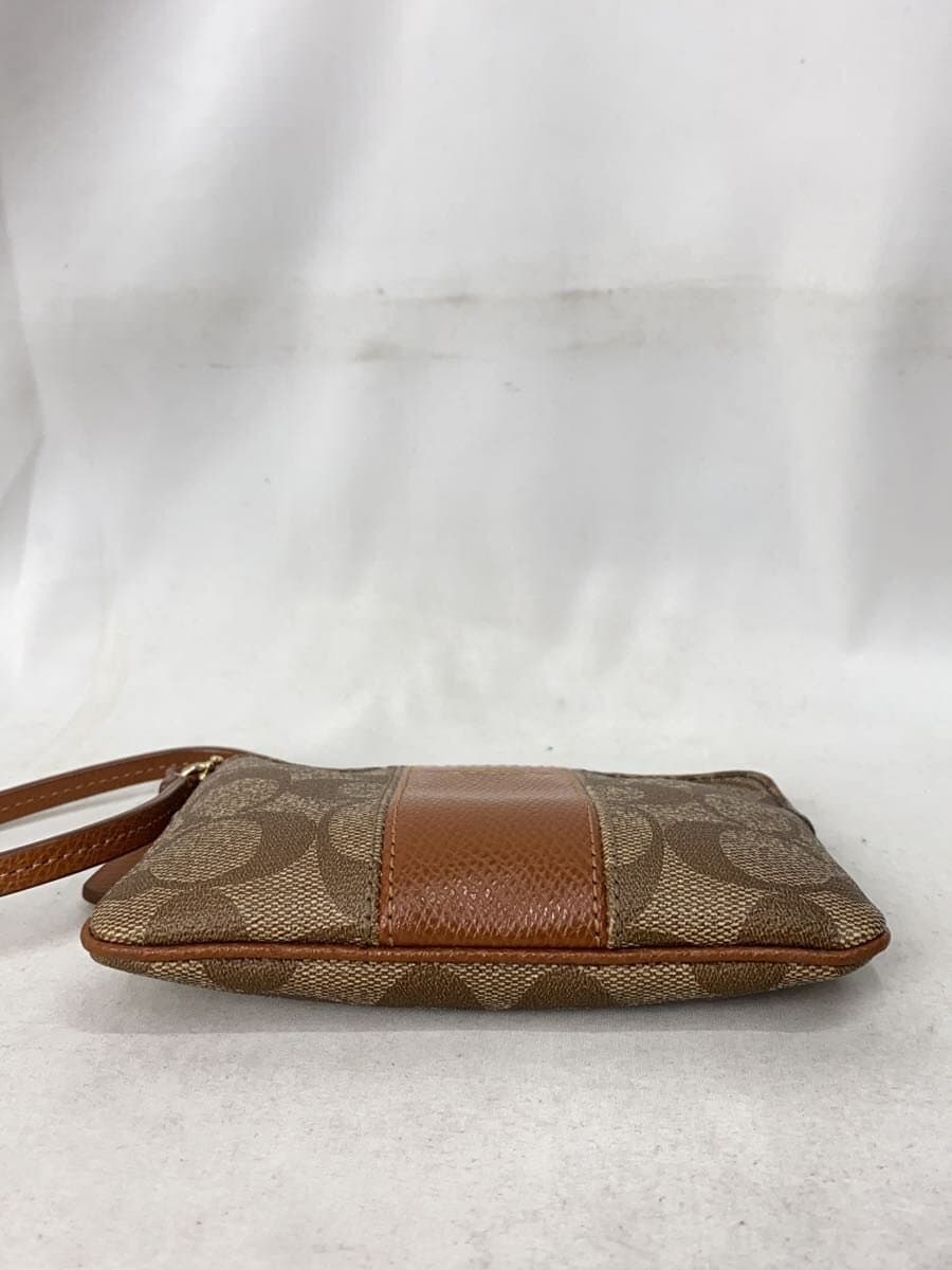 COACH Corner Zip Wristlet _Signature_Beige PVC BEG All Over Pattern 4