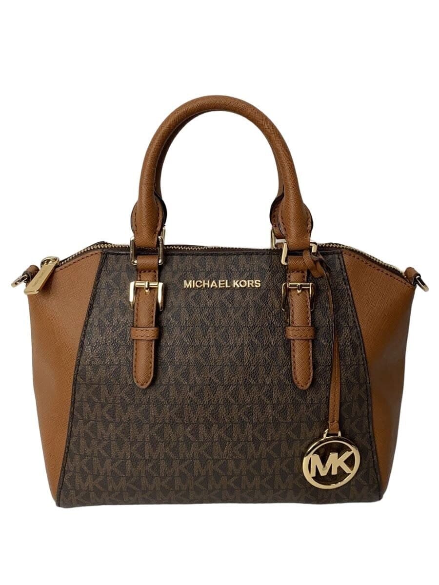 MICHAEL KORS Handbag PVC BRW All Over Pattern 35s9gc6m6b