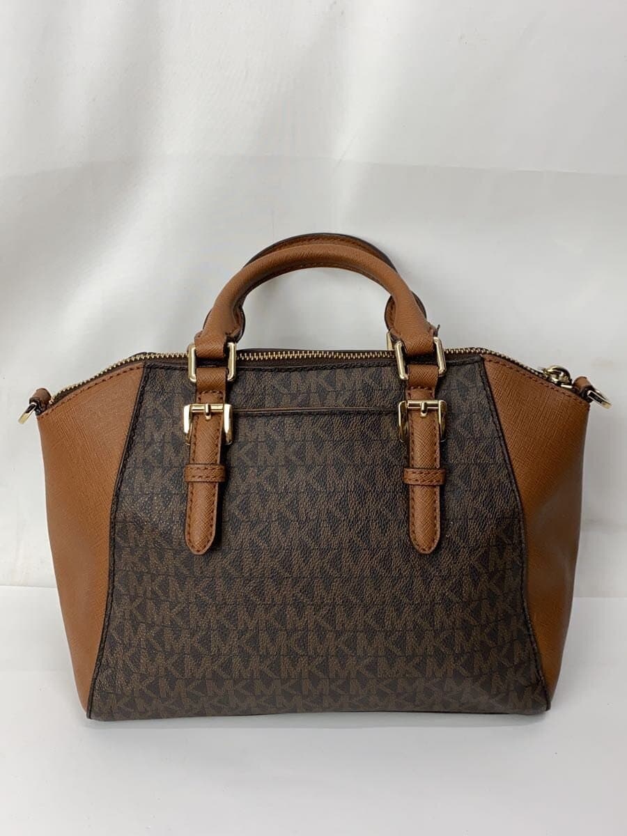 MICHAEL KORS Handbag PVC BRW All Over Pattern 35s9gc6m6b 3