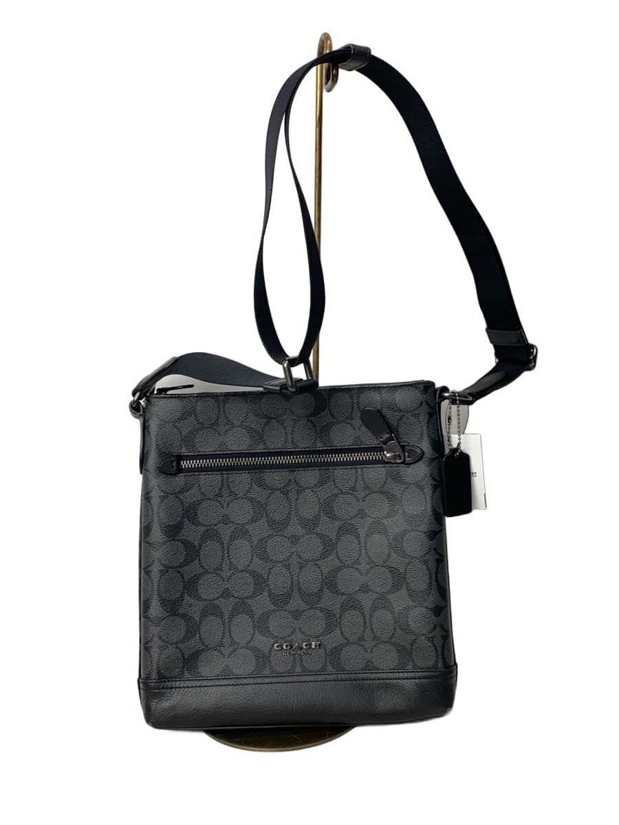COACH Shoulder Bag BLK All Over Pattern