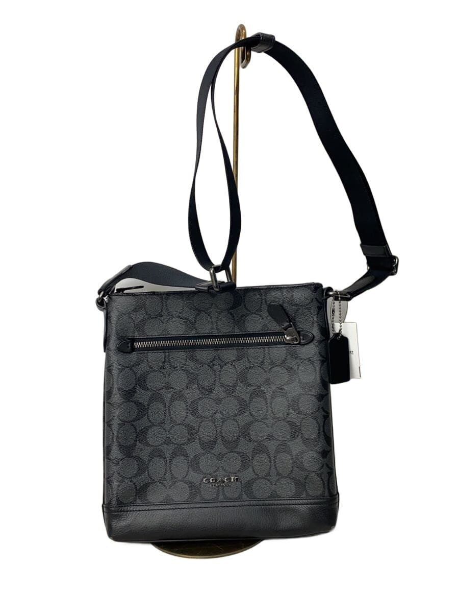 COACH Shoulder Bag BLK All Over Pattern