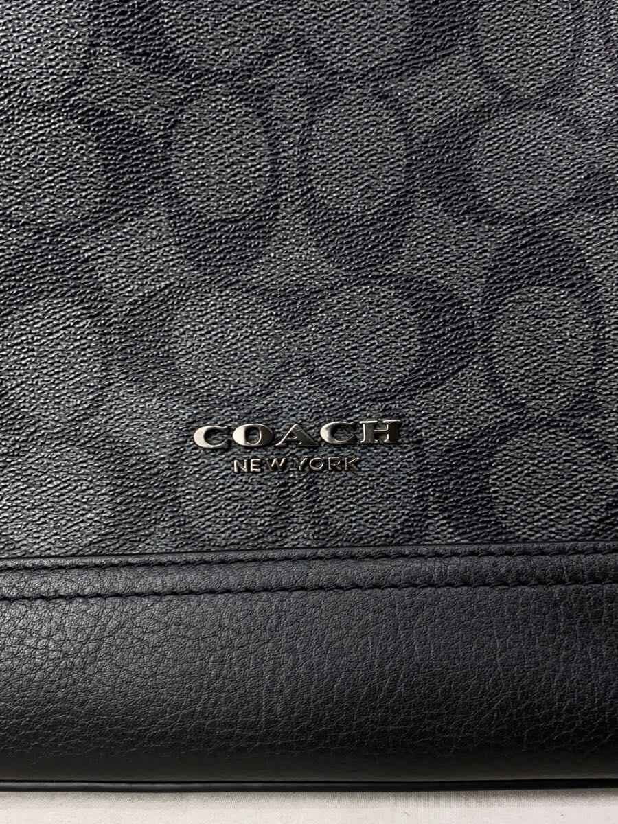 COACH Shoulder Bag BLK All Over Pattern 5