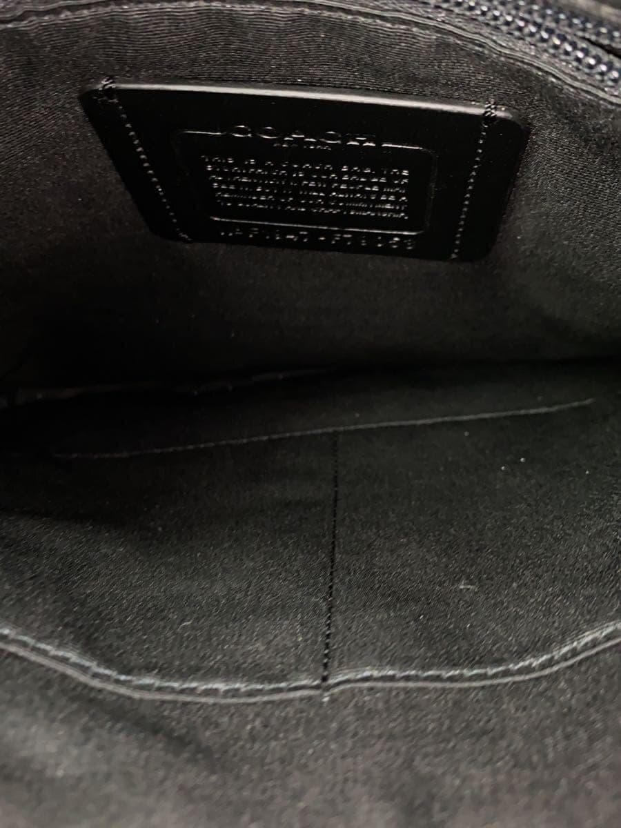 COACH Shoulder Bag BLK All Over Pattern 6