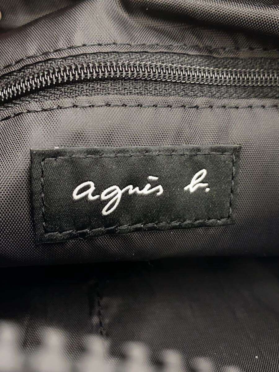 agnes b. Shoulder Bag Nylon BLK Solid 5