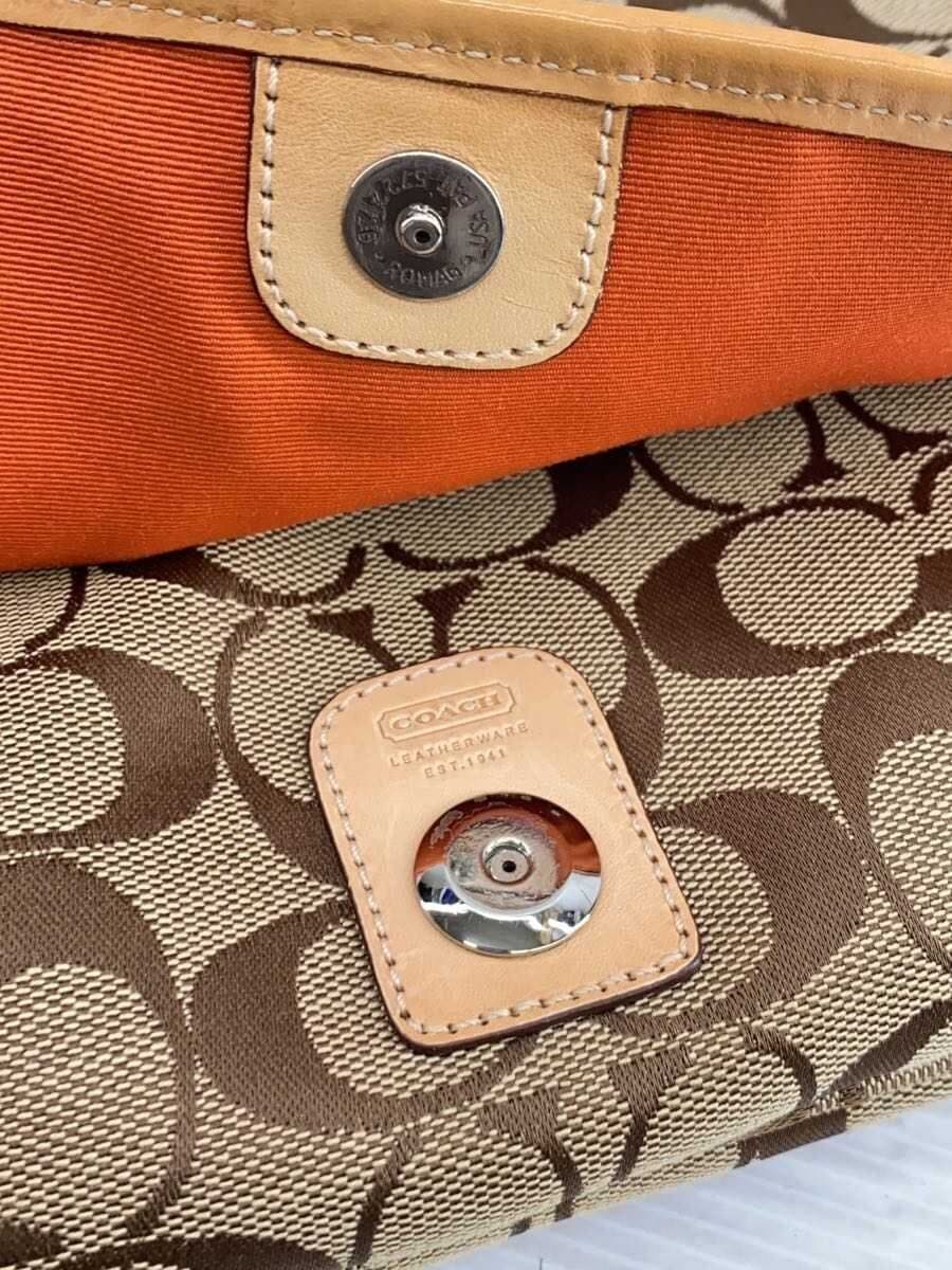 COACH Shoulder Bag BEG All Over Pattern 6842 6