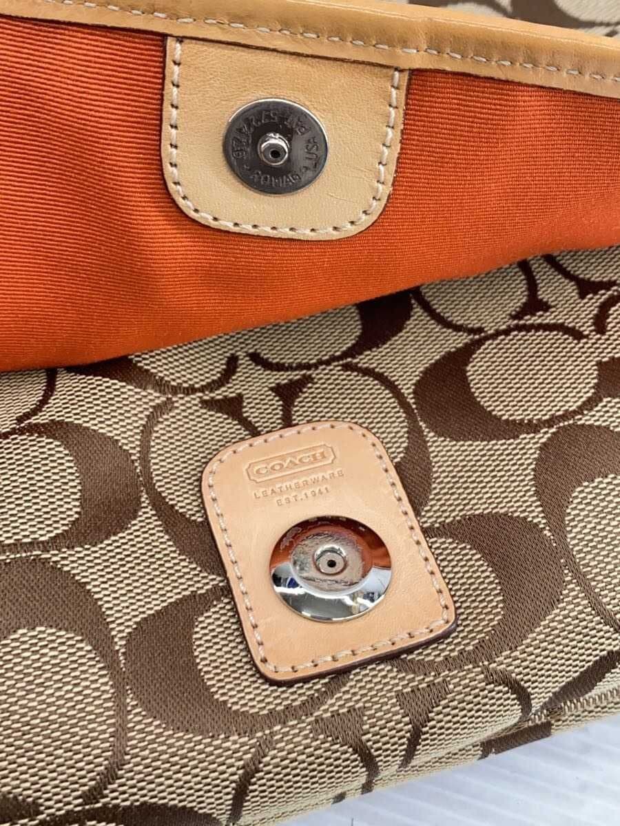 COACH Shoulder Bag BEG All Over Pattern 6842 6