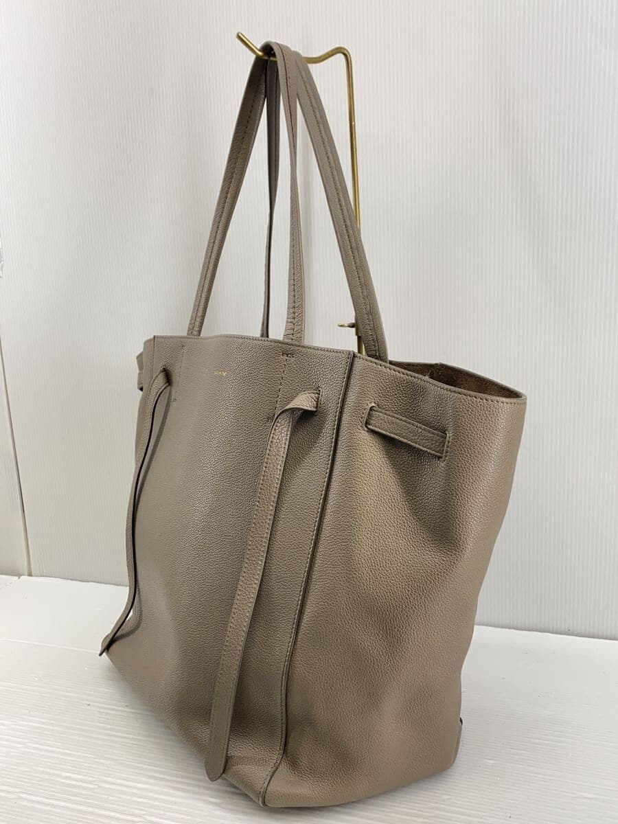 CELINE Cabas Phantom Corner Wear Tote Bag Leather BEG 2