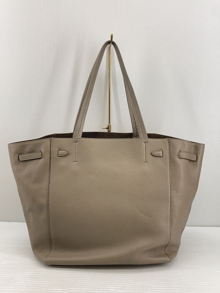 CELINE Cabas Phantom Corner Wear Tote Bag Leather BEG 3
