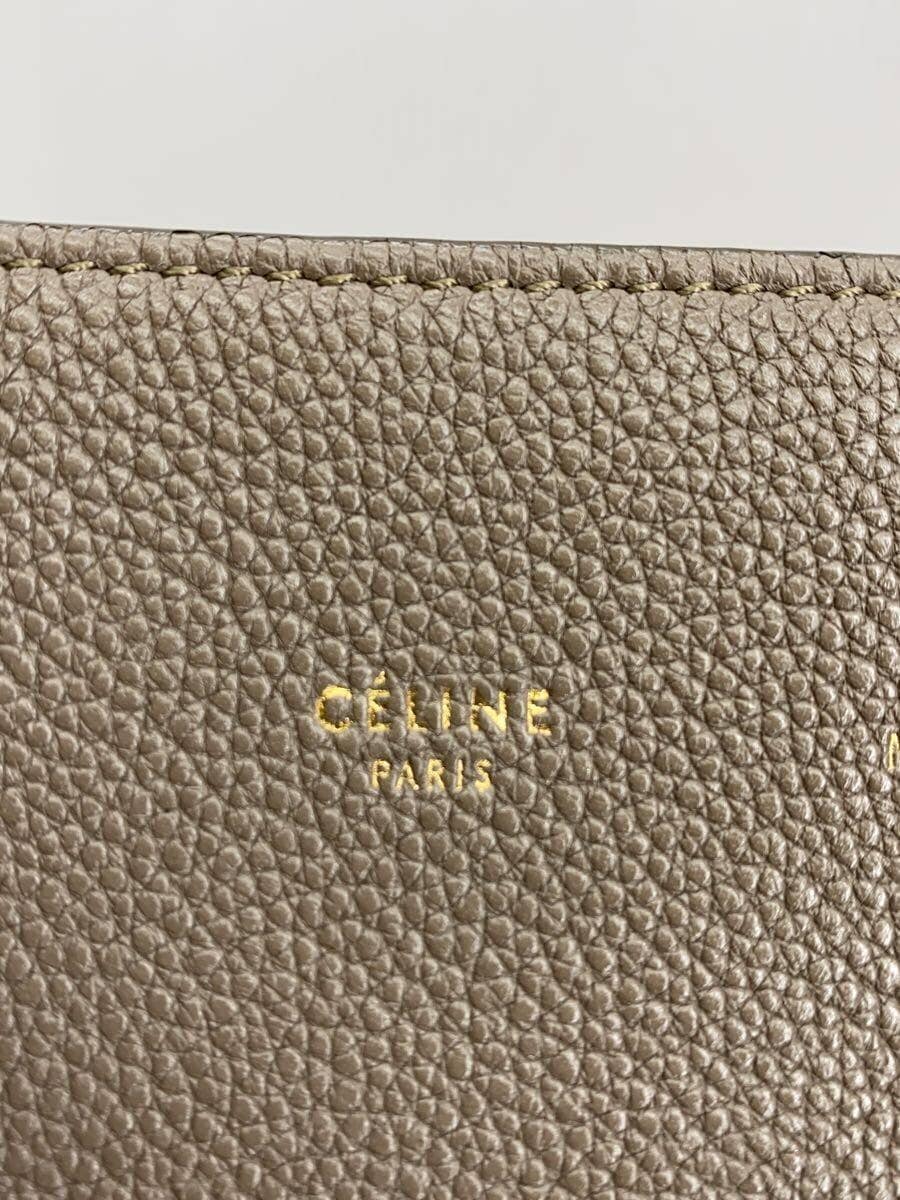 CELINE Cabas Phantom Corner Wear Tote Bag Leather BEG 5