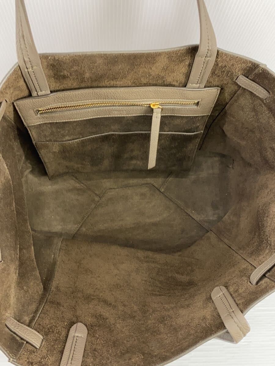 CELINE Cabas Phantom Corner Wear Tote Bag Leather BEG 6