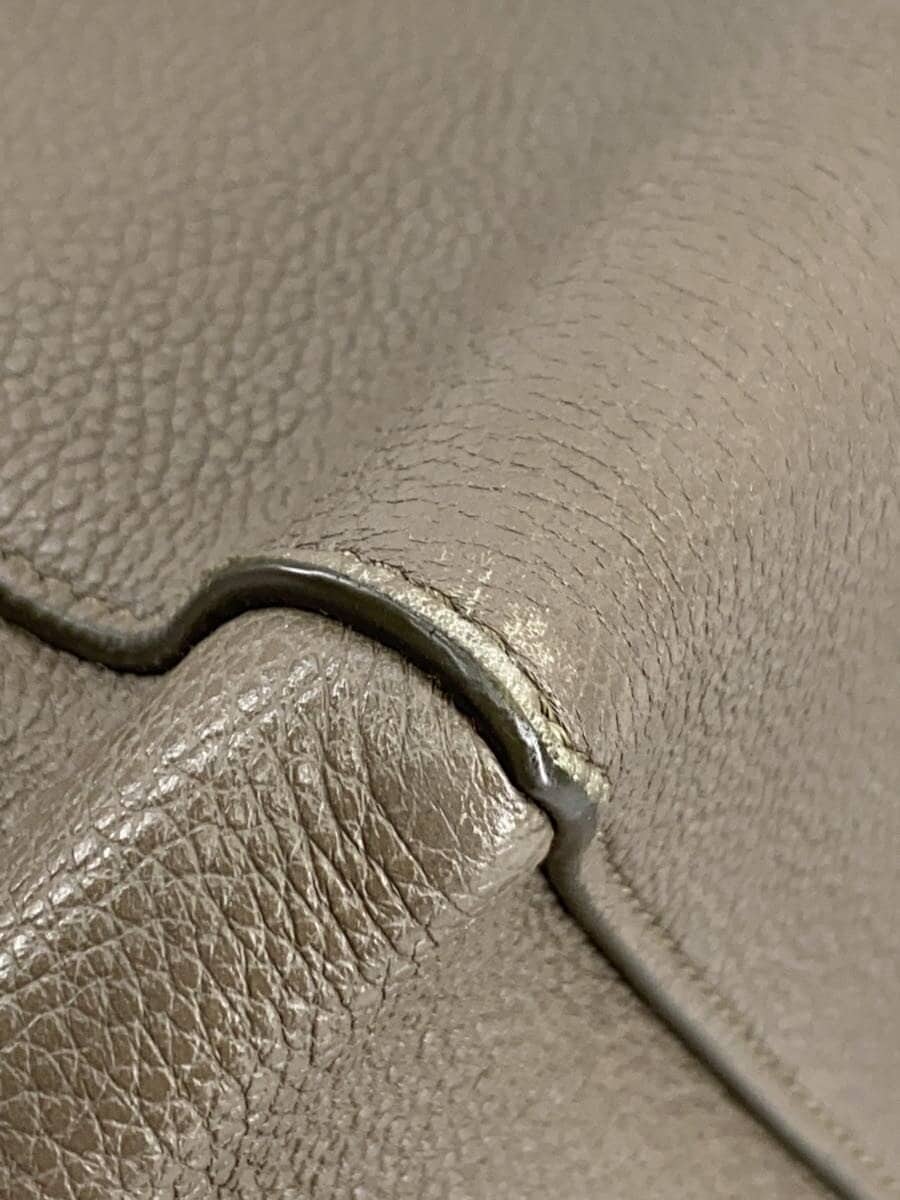 CELINE Cabas Phantom Corner Wear Tote Bag Leather BEG 8