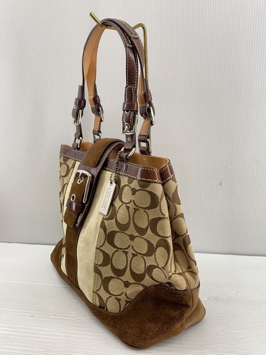 COACH Signature Pattern Handbag BRW All Over Pattern 7054 2