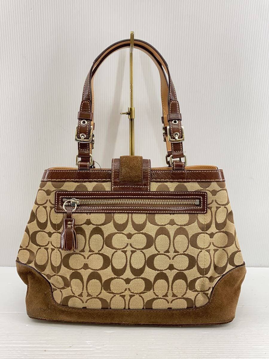 COACH Signature Pattern Handbag BRW All Over Pattern 7054 3