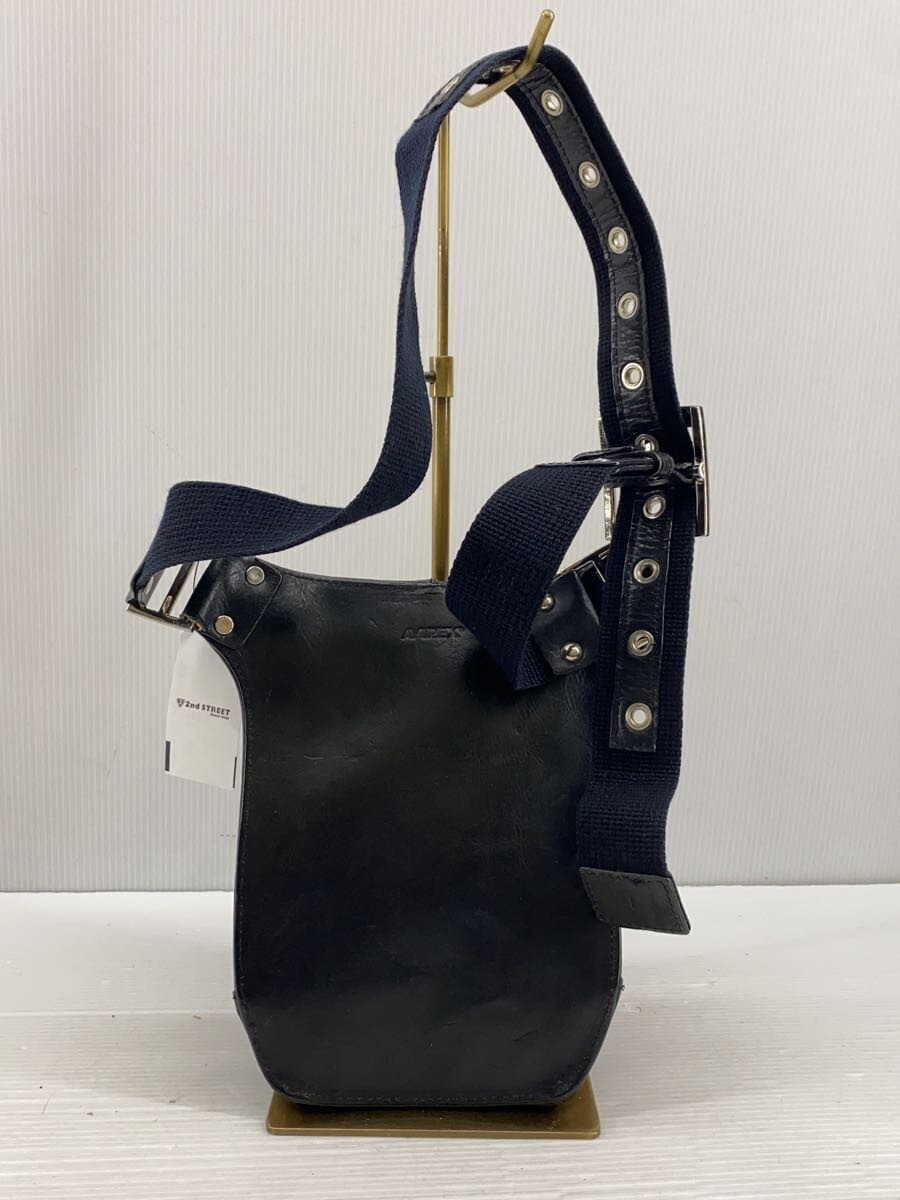 AVIREX Waist Bag Leather BLK 3