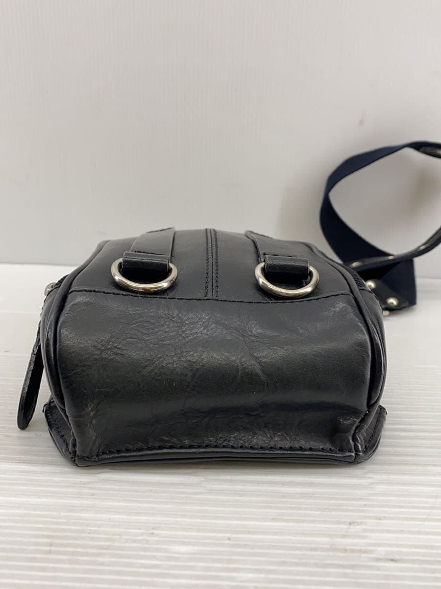 AVIREX Waist Bag Leather BLK 4