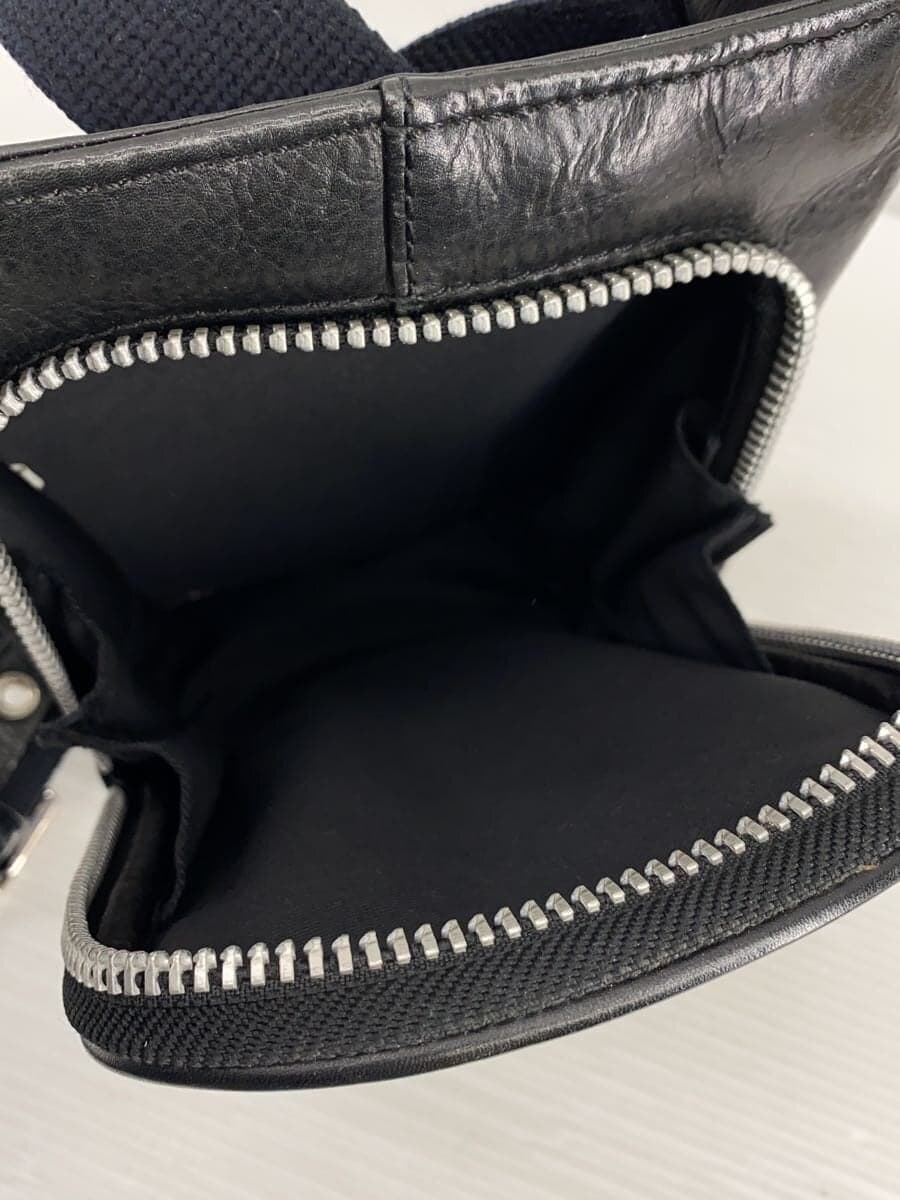 AVIREX Waist Bag Leather BLK 6