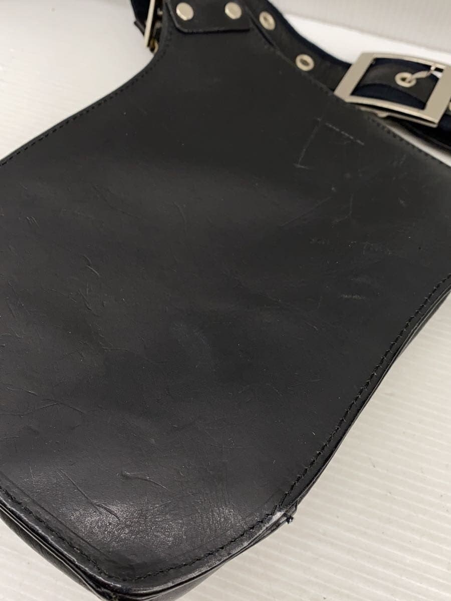 AVIREX Waist Bag Leather BLK 7