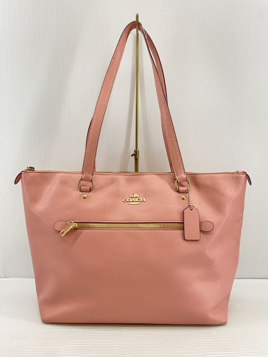 COACH tote bag leather PNK plain F79608
