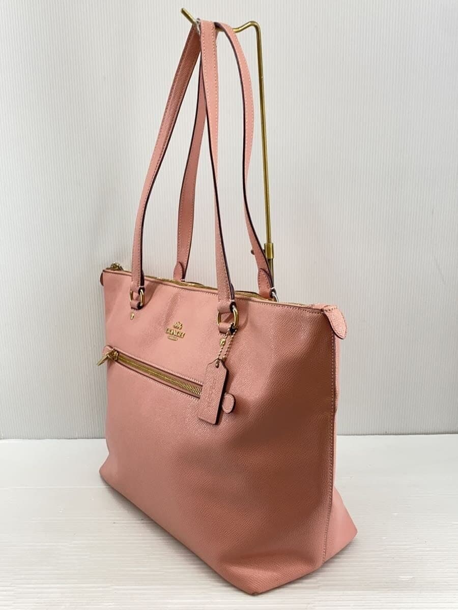 COACH tote bag leather PNK plain F79608 2