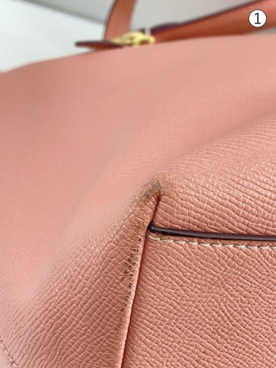COACH tote bag leather PNK plain F79608 6