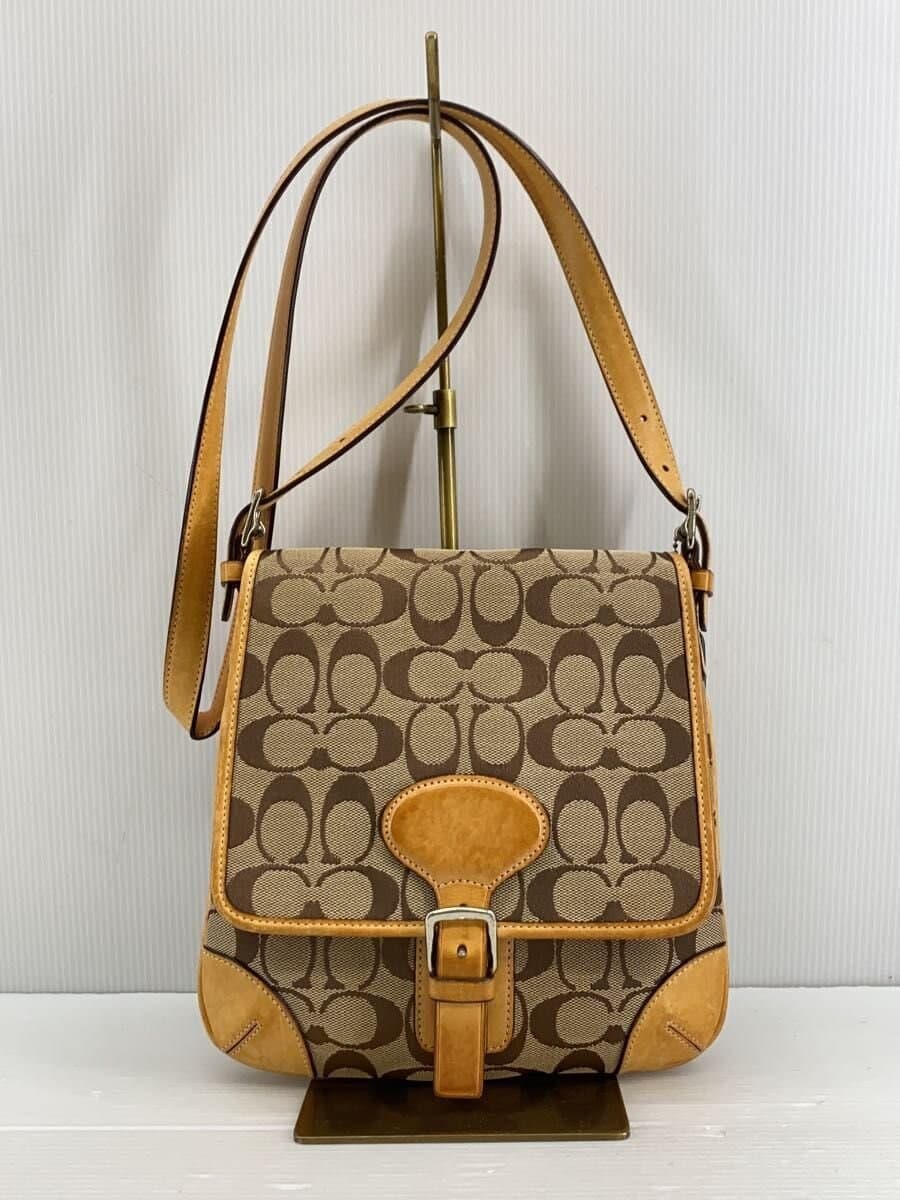 COACH shoulder bag -- BEG all-over pattern 6079