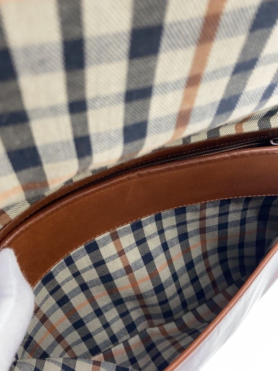 Daks Shoulder Bag Leather BRW Solid 7