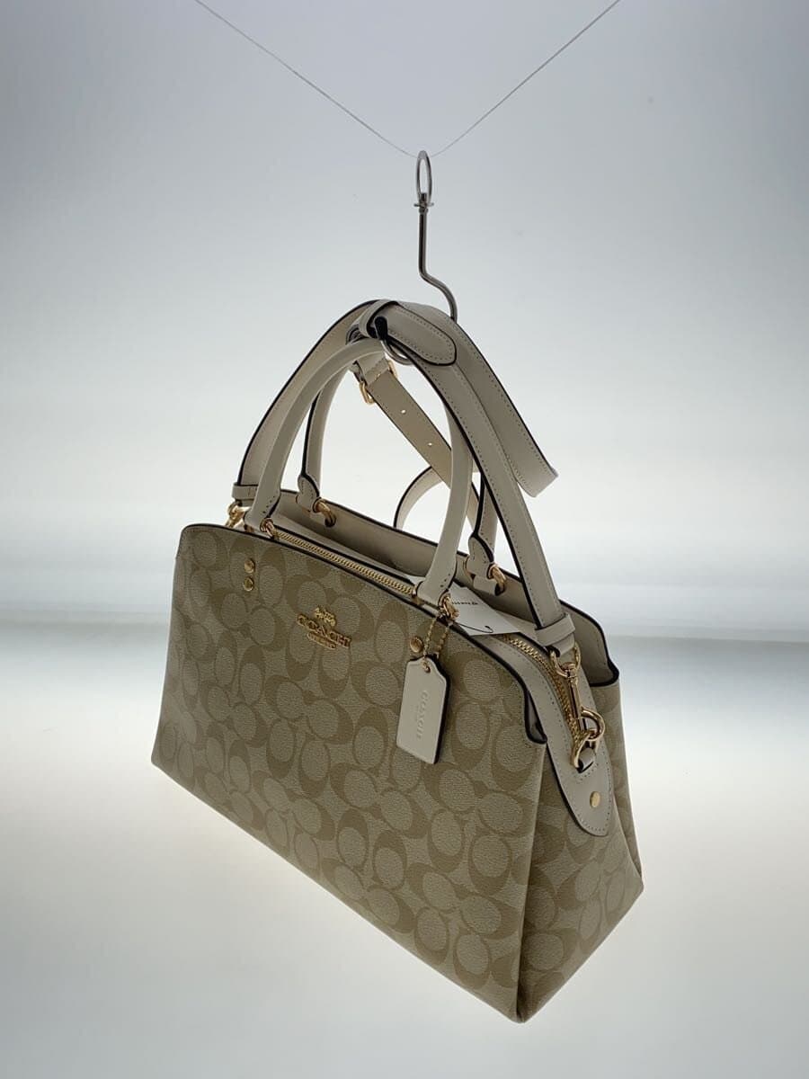 COACH Tote Bag Leather BEG All Over Pattern 91495 2