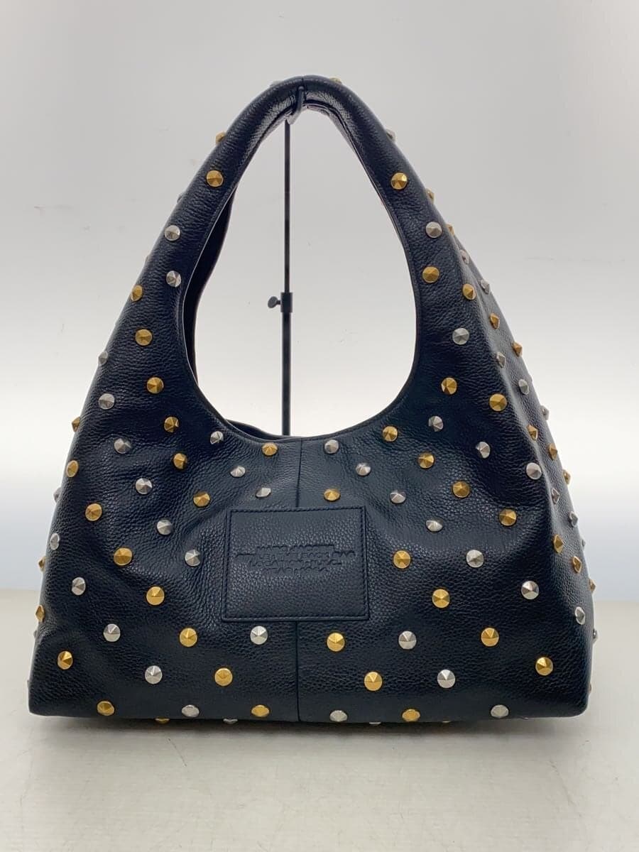 MARC JACOBS studded tote bag leather BLK 2F4HS018H04 3