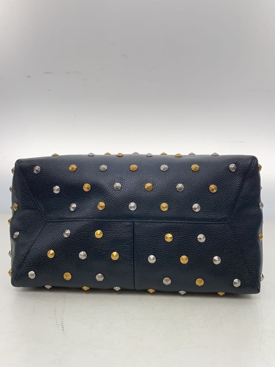 MARC JACOBS studded tote bag leather BLK 2F4HS018H04 4
