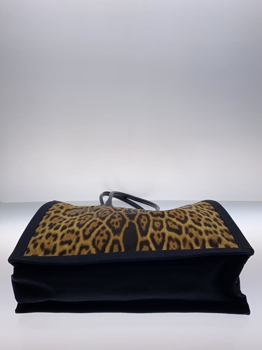 SAINT LAURENT Riv Gauche Noe Leopard Tote Bag Canvas Multicolor Animal 4