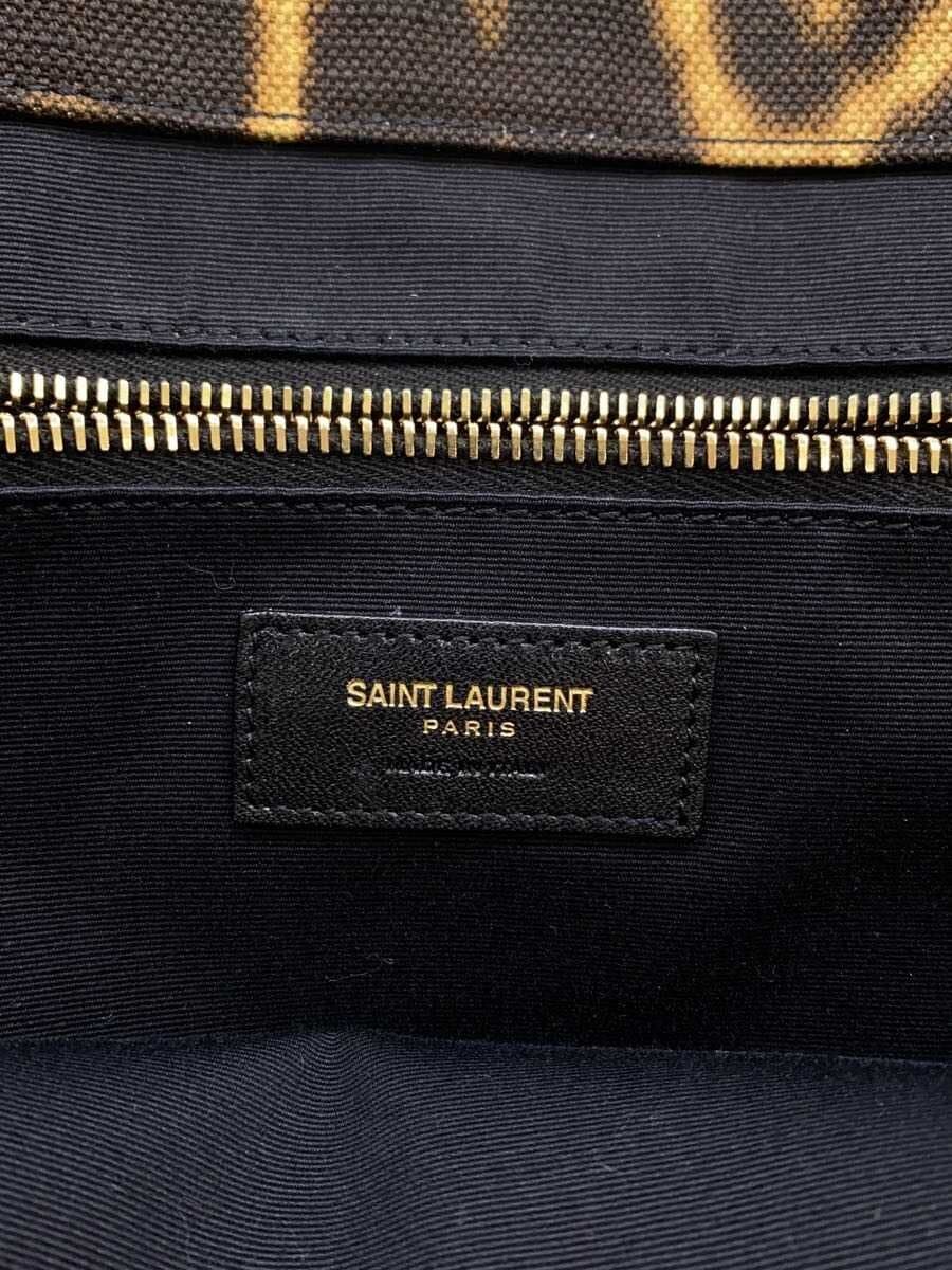 SAINT LAURENT Riv Gauche Noe Leopard Tote Bag Canvas Multicolor Animal 5