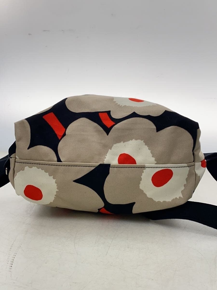 Marimekko backpack canvas BEG flower pattern 4