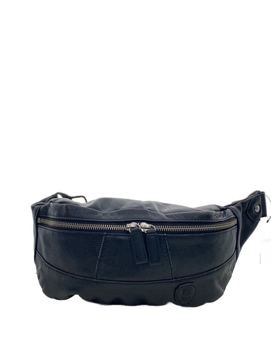 TAKEO KIKUCHI Shoulder Bag Leather BLK Solid