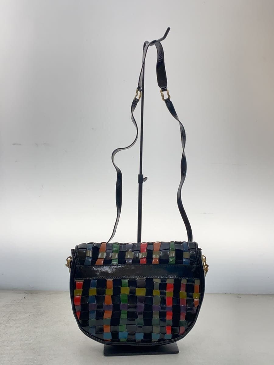 PIERO GUIDI Braided Shoulder Bag Leather Multicolor 3