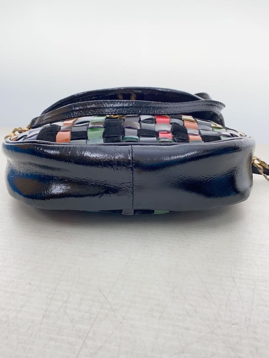 PIERO GUIDI Braided Shoulder Bag Leather Multicolor 4