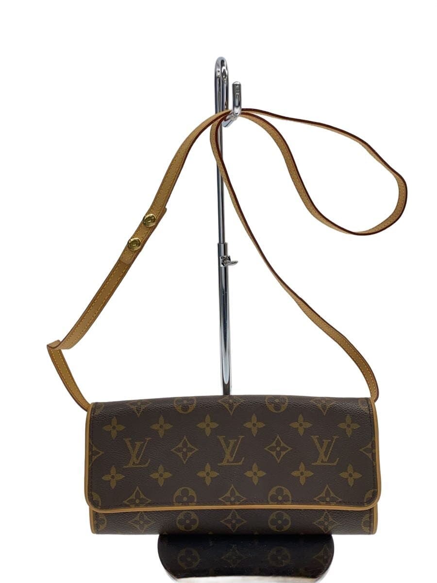 LOUIS VUITTON Pochette Twin GM_Monogram Canvas PVC BRW