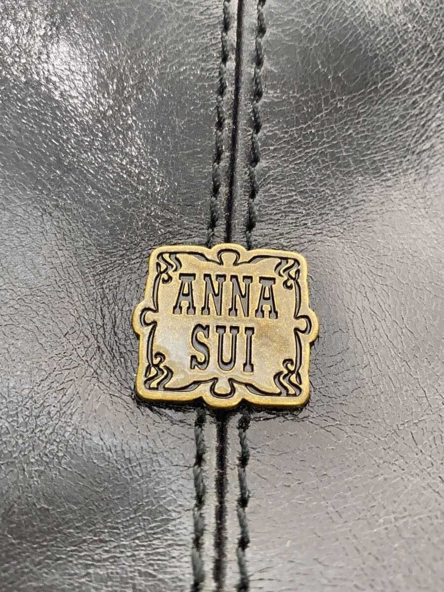 ANNA SUI Shoulder Bag Leather Black 5