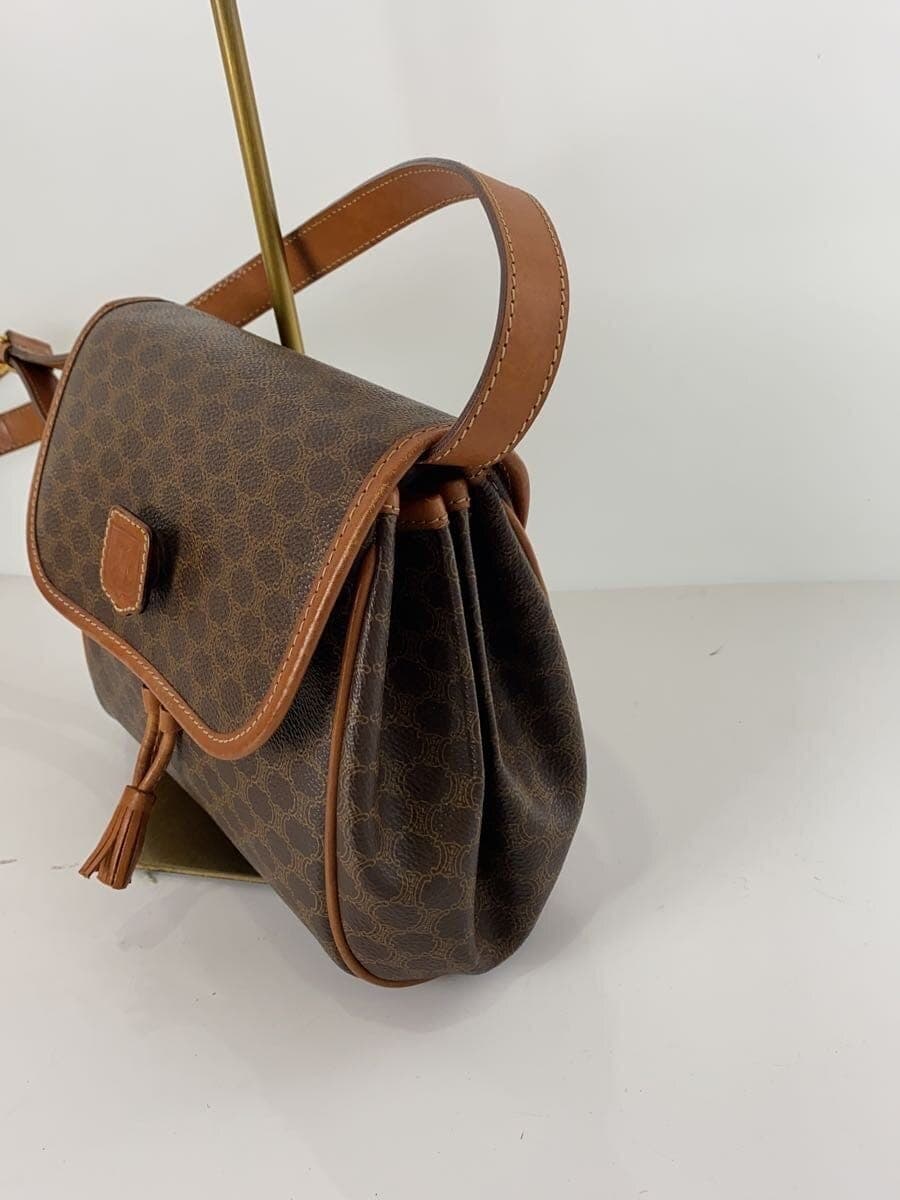 CELINE shoulder bag leather BRW all-over pattern 2