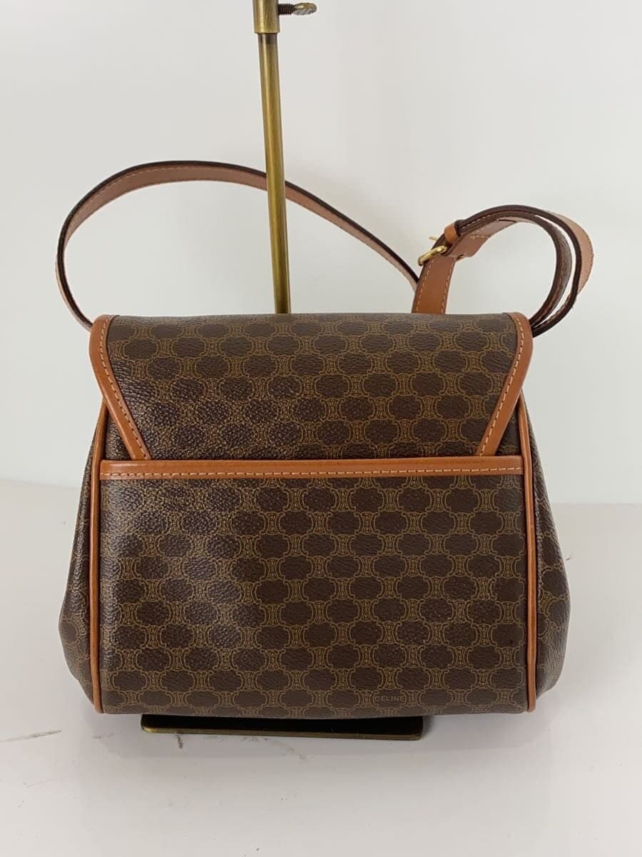 CELINE shoulder bag leather BRW all-over pattern 3