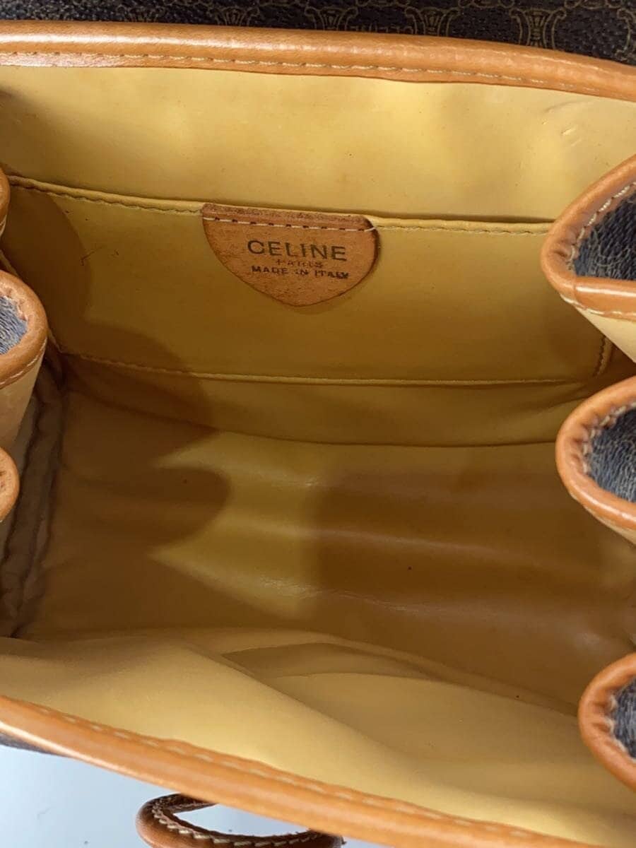 CELINE shoulder bag leather BRW all-over pattern 6