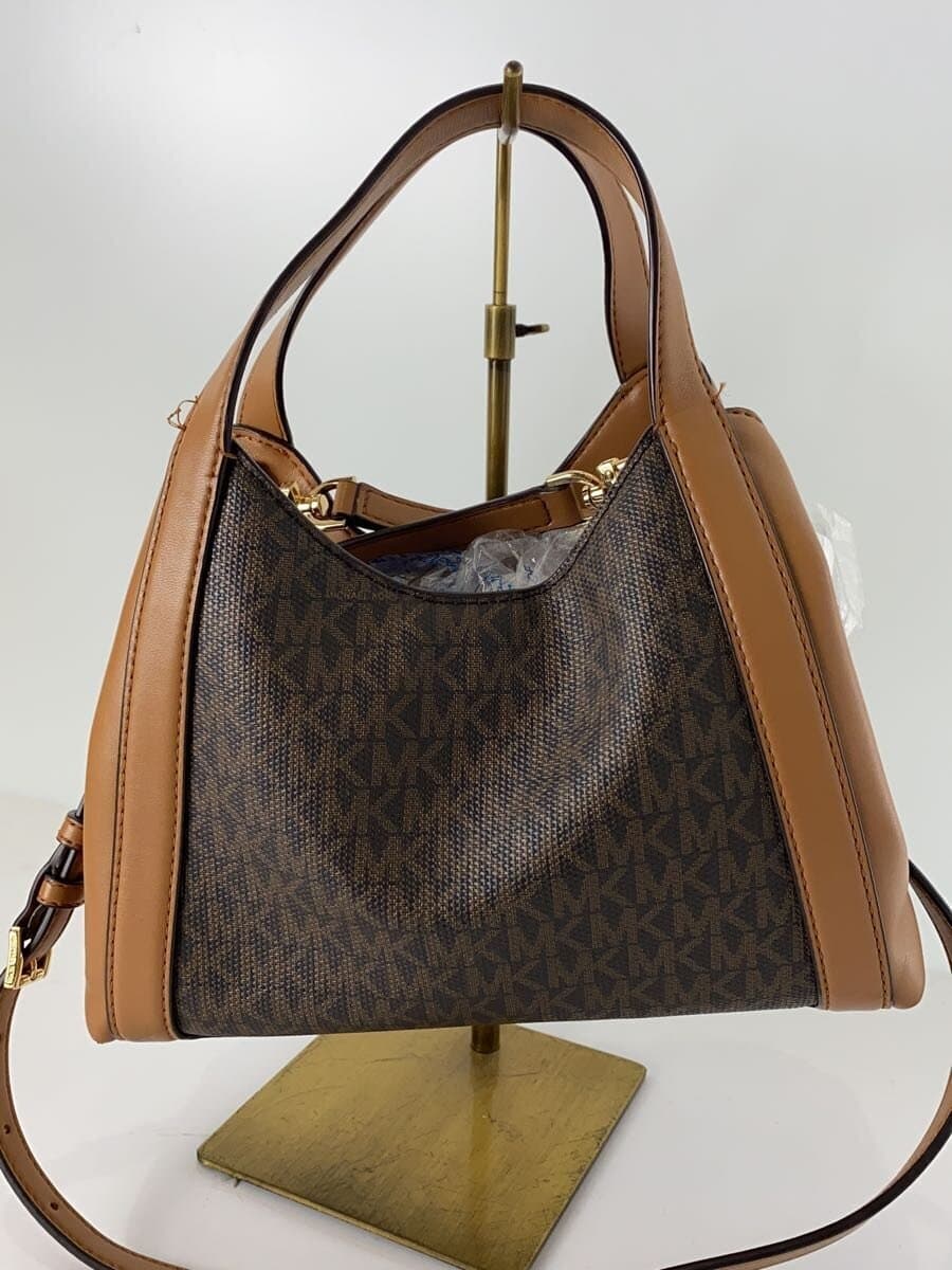 MICHAEL KORS Corner Scratches and Fraying Handbag -- BRW All-over Pattern 3