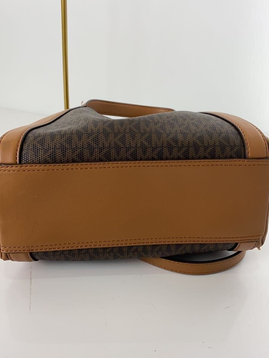 MICHAEL KORS Corner Scratches and Fraying Handbag -- BRW All-over Pattern 4