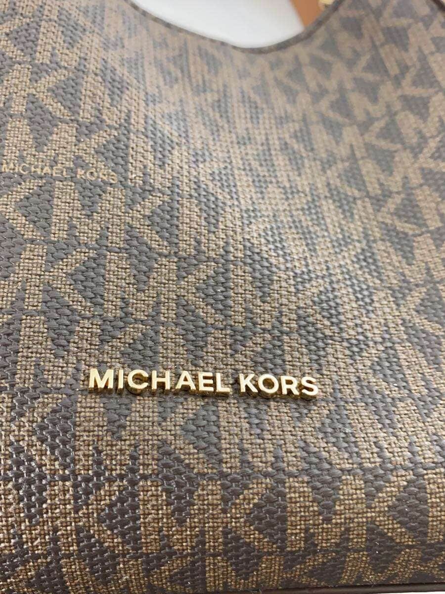 MICHAEL KORS Corner Scratches and Fraying Handbag -- BRW All-over Pattern 5