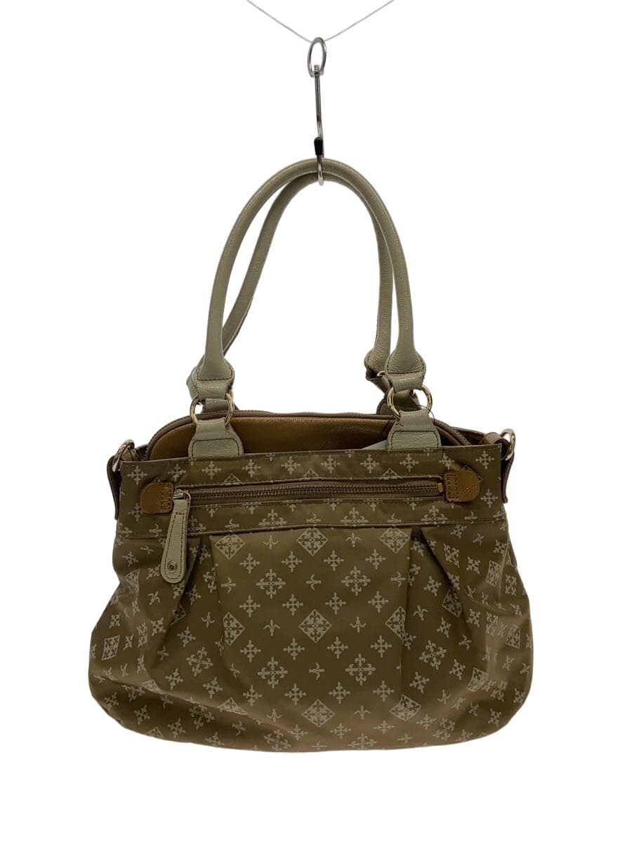 russet Tote Bag Nylon BEG All Over Pattern Pouch