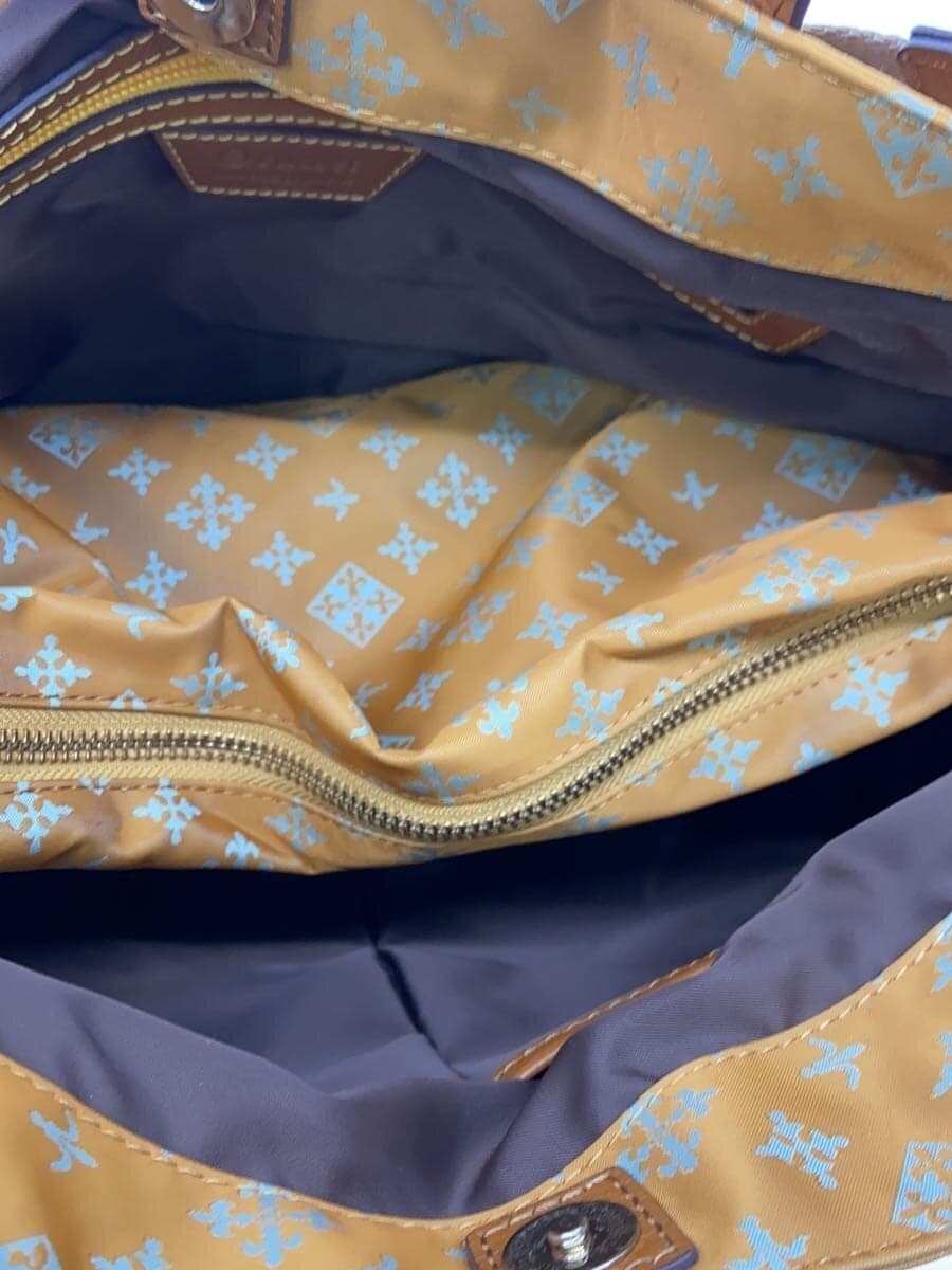 russet Tote Bag Nylon BEG All Over Pattern 6